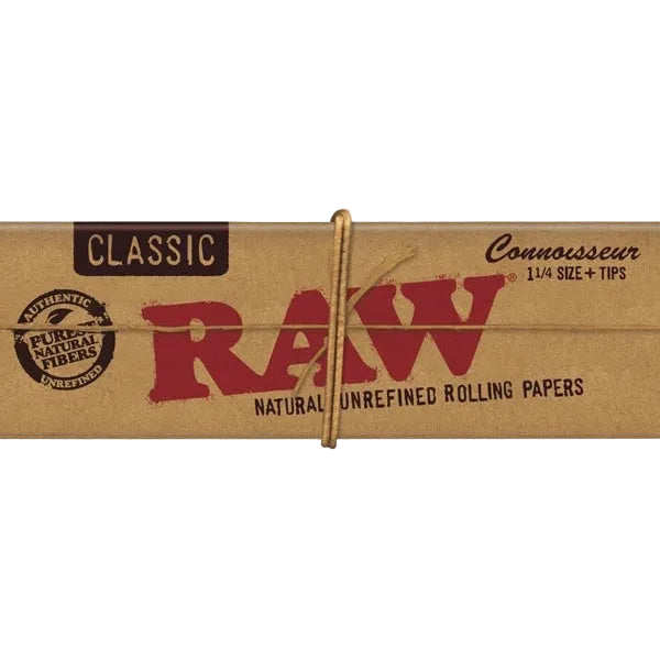 RAW Connoisseur Classic Rolling Papers & Tips | 1 1/4