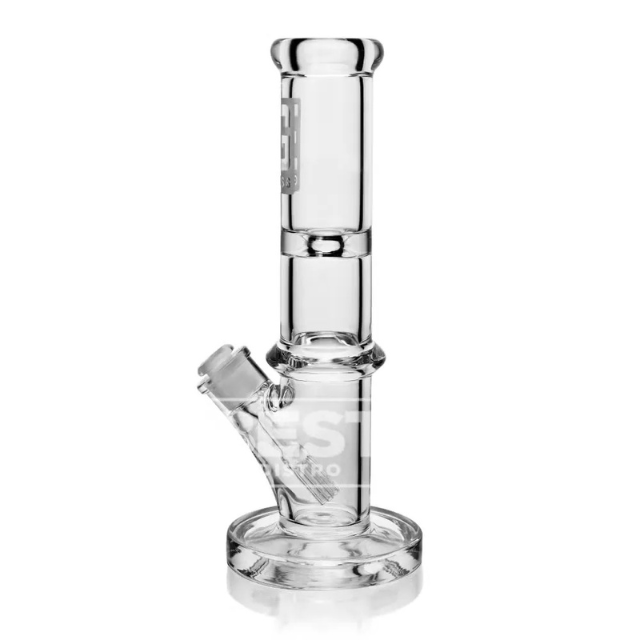 Premium Clear Glass Straight Tube Water Pipe 12"