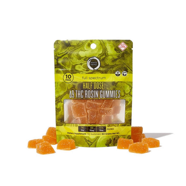 Half Dose Delta 9 THC Rosin Gummies Full Spectrum 550MG