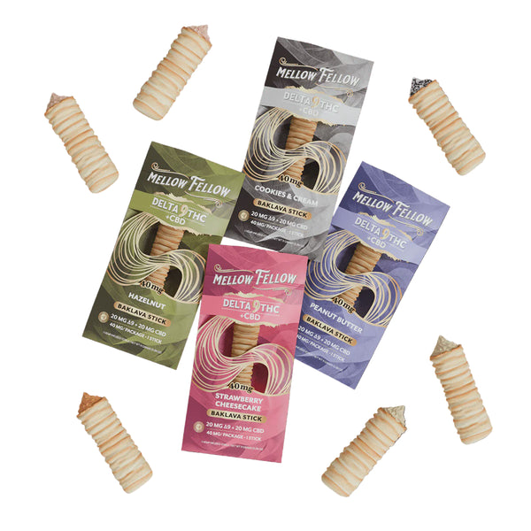 Mellow Fellow THC + CBD Baklava Sticks