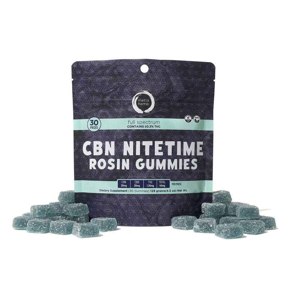 Metta Hemp CBN Full Spectrum Nitetime Rosin Gummies 1350mg 30ct