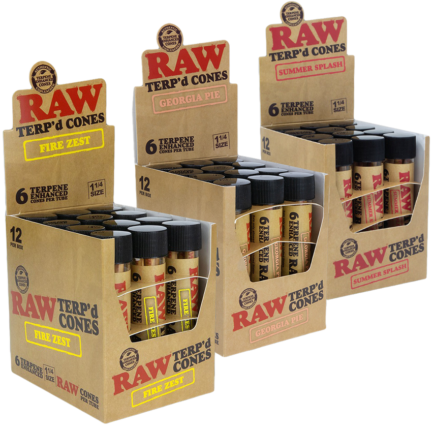 RAW TERP'd Terp Infused Pre-Rolled Cones | 1 1/4 | 6pc