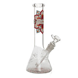 Cheech & Chong Glass 10" Tall  Glow In The Dark Water Pipe