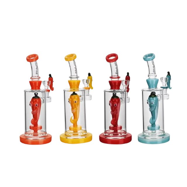 Chili Glass Water Pipe 10"