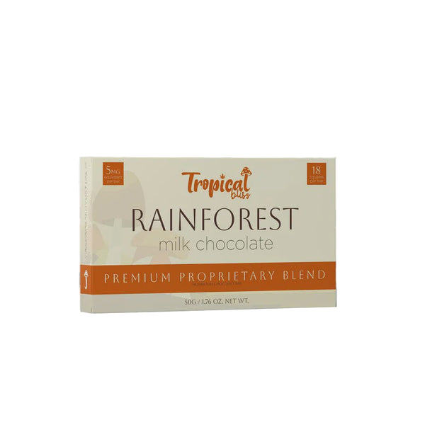 Tropical Bliss Ultra-Premium Rainforest Milk Chocolate Mushroom Bars
