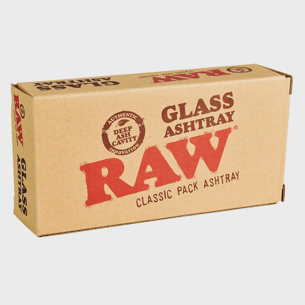 RAW Classic Pack Glass Ashtray | 6"x3"