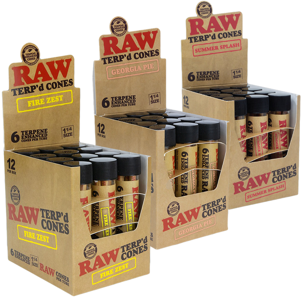 RAW TERP'd Terp Infused Pre-Rolled Cones | 1 1/4 | 6pc